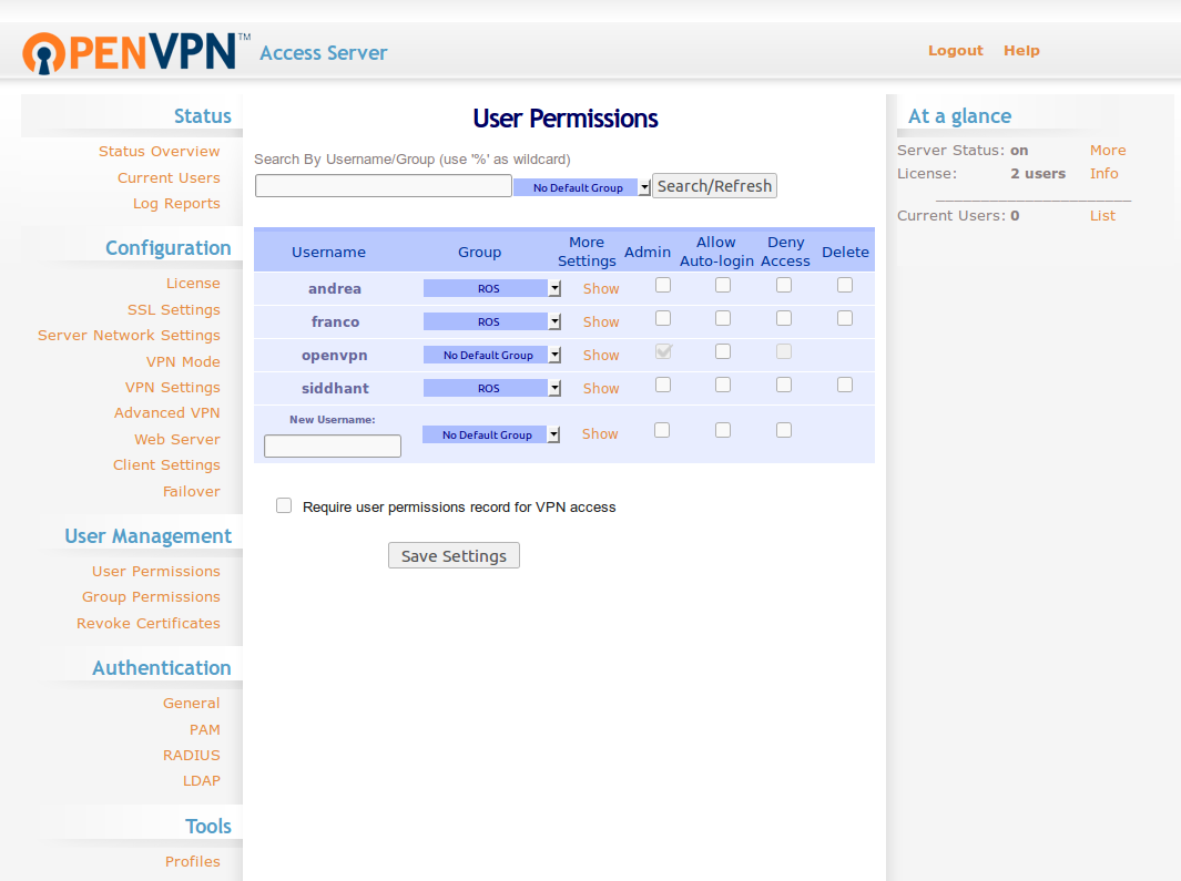 OpenVPN users